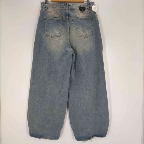 wave denim ガーメントダイ ワイドデニムパンツ メンズ FREE