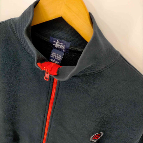 ステューシー Stussy 90S~00S 紺タグ MADE IN CHINA SSリンクロゴスウェットトラックジャケット メンズ import:L