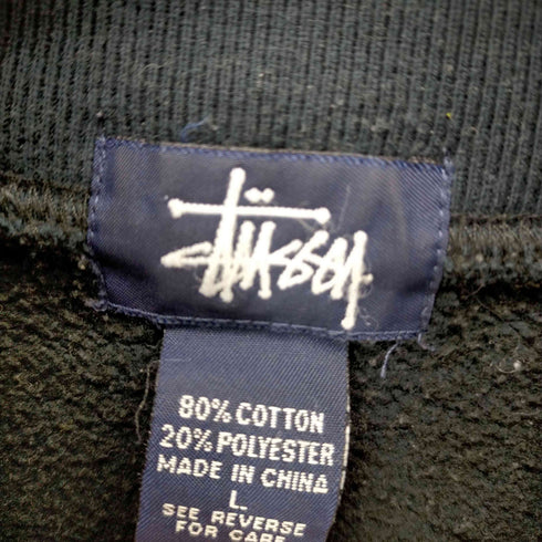 ステューシー Stussy 90S~00S 紺タグ MADE IN CHINA SSリンクロゴスウェットトラックジャケット メンズ import:L