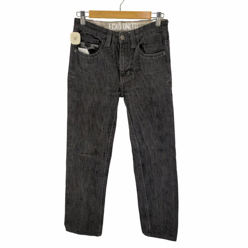 エコーアンリミテッド ECKO UNLTD ストレートブラックデニムパンツ メンズ 30