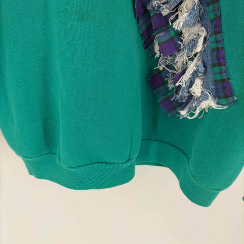 フルーツオブザルーム FRUIT OF THE LOOM USA製 再構築 リメイク デニムポケット スウェット レディース XL