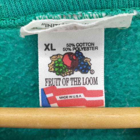 フルーツオブザルーム FRUIT OF THE LOOM USA製 再構築 リメイク デニムポケット スウェット レディース XL