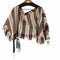 サカイラック sacai luck ボーダー フリンジポンチョ レディース JPN:2