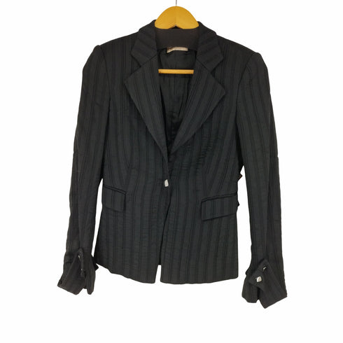 エンポリオアルマーニ EMPORIO ARMANI ストライプ ダイヤボタン シングルジャケット レディース JPN:40