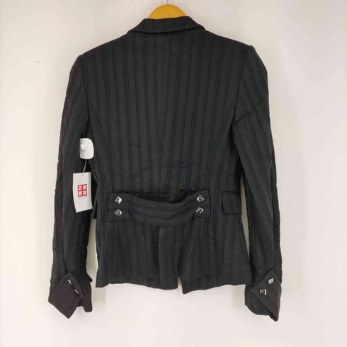エンポリオアルマーニ EMPORIO ARMANI ストライプ ダイヤボタン シングルジャケット レディース JPN:40