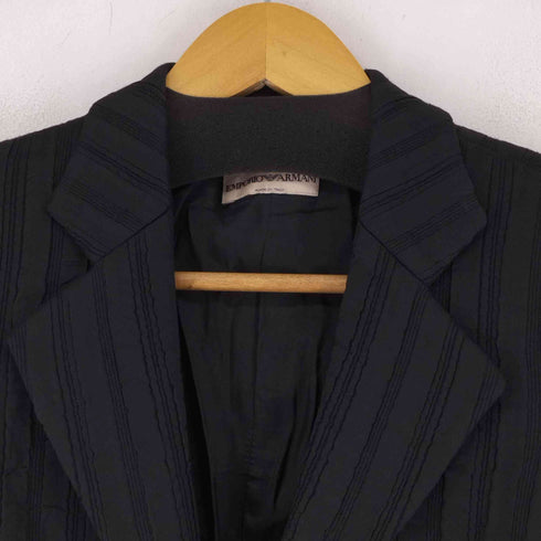 エンポリオアルマーニ EMPORIO ARMANI ストライプ ダイヤボタン シングルジャケット レディース JPN:40