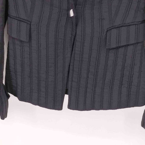 エンポリオアルマーニ EMPORIO ARMANI ストライプ ダイヤボタン シングルジャケット レディース JPN:40