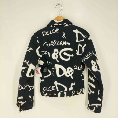 ディーアンドジードルチェアンドガッバーナ D&G DOLCE&GABBANA ハンドペイントデザイン総柄ロゴ ジャケット メンズ import:XS