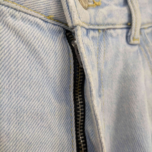 ザラ ZARA Light Wash Pleated Barrel Jeans カットオフ 1タック テーパードデニム レディース JPN:36