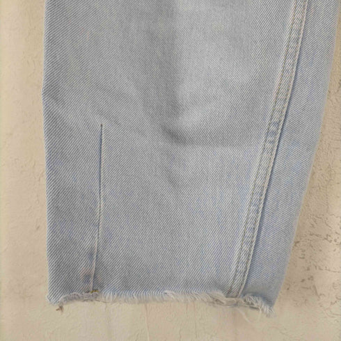 ザラ ZARA Light Wash Pleated Barrel Jeans カットオフ 1タック テーパードデニム レディース JPN:36