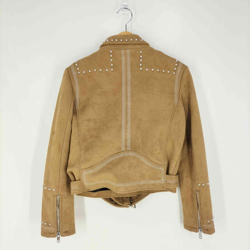 ザラ ZARA スタッズライダースジャケット レディース import:M