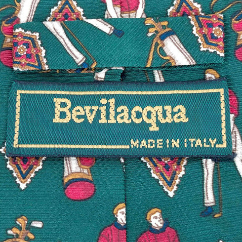 ベヴィラクア Bevilacqua ゴルフ柄 シルクネクタイ メンズ
