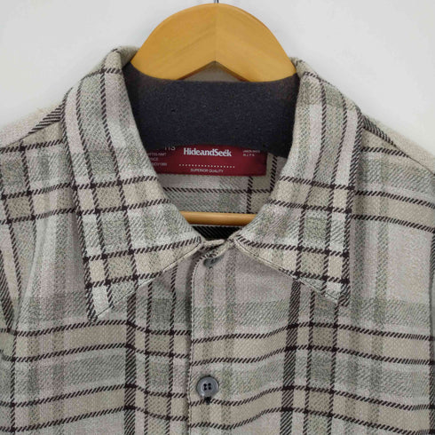 ハイドアンドシーク HIDE AND SEEK Check L/S Shirt メンズ JPN:XL