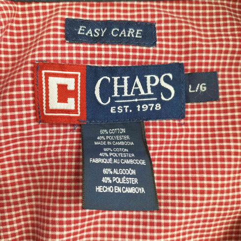 チャップス CHAPS チェック柄 BD S/Sシャツ メンズ JPN:L