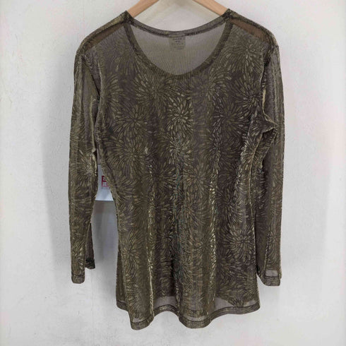 Dare to wear. フラワーパターン メッシュトップス レディース import:M