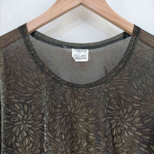 Dare to wear. フラワーパターン メッシュトップス レディース import:M