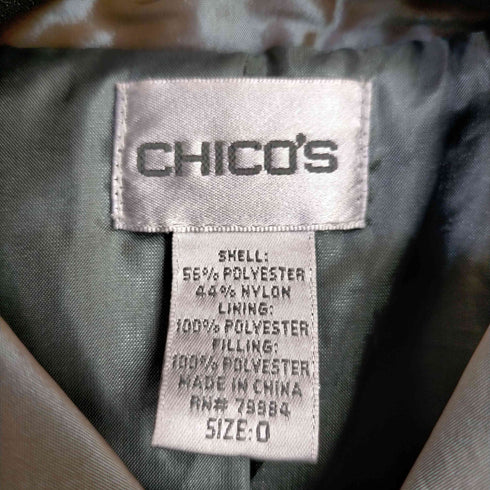 チコ CHICO'S ポリナイロン メタリックブルゾン レディース JPN:0
