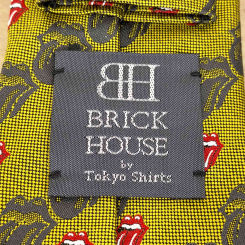 ブリック ハウス BRICK HOUSE バンドロゴ刺繍ナローネクタイ メンズ