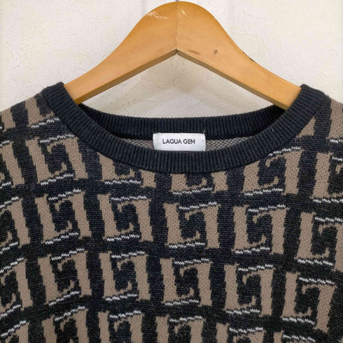 ラグアジェム LAGUA GEM MONOGRAM KNIT TOPS レディース FREE