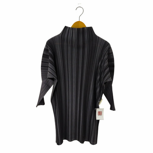 プリーツプリーズイッセイミヤケ PLEATS PLEASE ISSEY MIYAKE 16AW シャドウストライプハイネックプリーツワンピース レディース 3