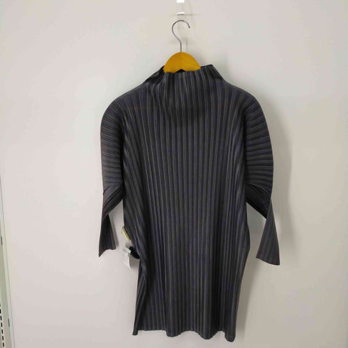 プリーツプリーズイッセイミヤケ PLEATS PLEASE ISSEY MIYAKE 16AW シャドウストライプハイネックプリーツワンピース レディース 3