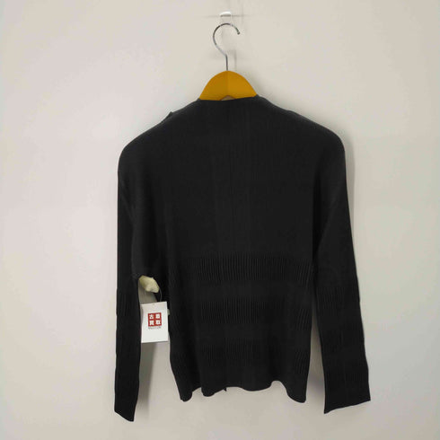 プリーツプリーズイッセイミヤケ PLEATS PLEASE ISSEY MIYAKE 21AW プリーツ切替 ノーカラーモックネックシャツ レディース 3