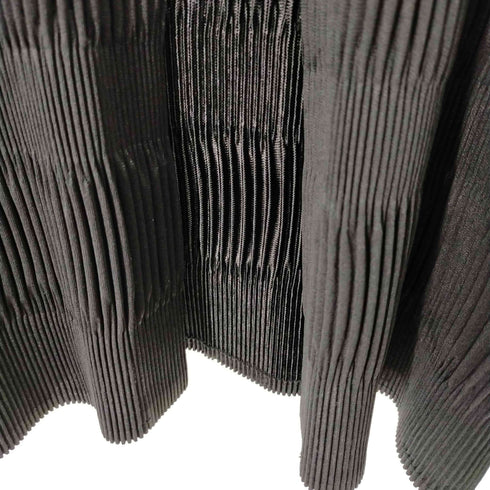 プリーツプリーズイッセイミヤケ PLEATS PLEASE ISSEY MIYAKE 21AW プリーツ切替 ノーカラーモックネックシャツ レディース 3