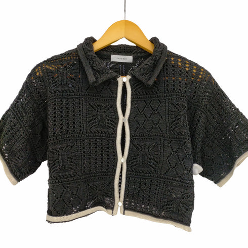ページボーイ PAGEBOY クロシェライクシャツカーディガン メッシュカーディガン レディース FREE