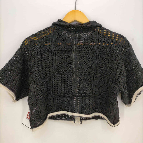 ページボーイ PAGEBOY クロシェライクシャツカーディガン メッシュカーディガン レディース FREE