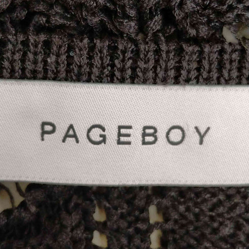 ページボーイ PAGEBOY クロシェライクシャツカーディガン メッシュカーディガン レディース FREE