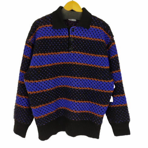 ザラ ZARA JACQUARD STRIPED KNIT POLO グラデーションプルオーバーニット メンズ import:M