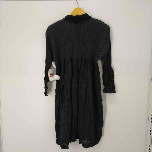 プリーツプリーズイッセイミヤケ PLEATS PLEASE ISSEY MIYAKE 22SS シワ加工 切替プリーツシャツワンピース レディース 3