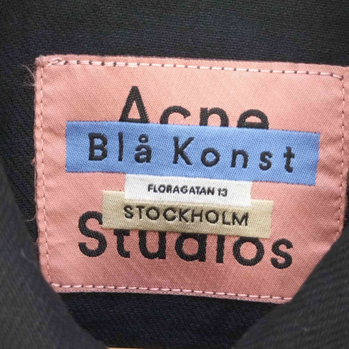 アクネストゥディオズブロコンスト Acne Studios Bl? Konst 2000 BLACK METAL ブラックデニムトラッカージャケット レディース 32
