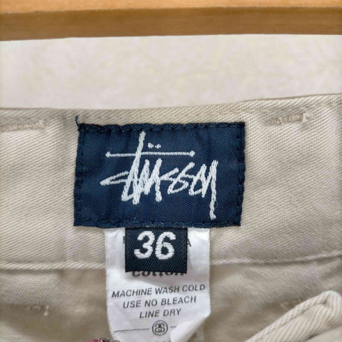 ステューシー Stussy 90s 紺タグ MADE IN USA コットンワイドパンツ メンズ FR:36-38