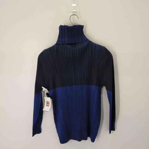 プリーツプリーズイッセイミヤケ PLEATS PLEASE ISSEY MIYAKE 13SS バイカラーL/Sタートルネックプリーツトップス レディース 3
