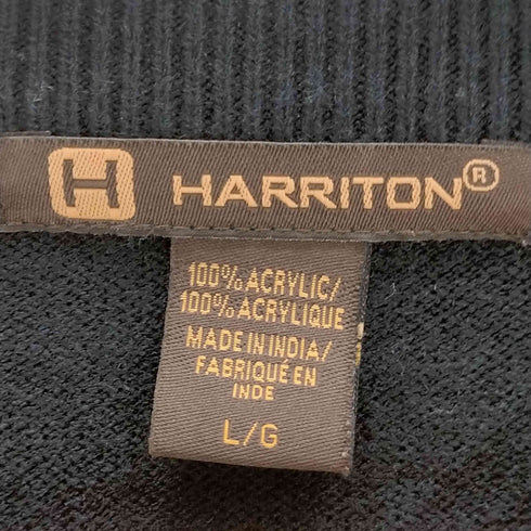 ハリトン HARRITON アクリル Vネックニットベスト メンズ JPN:L