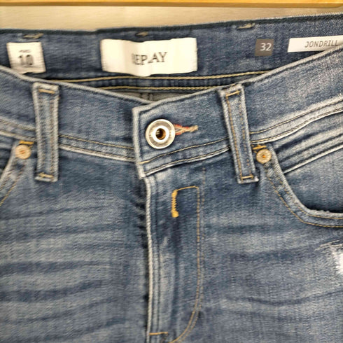 リプレイ REPLAY AGED ECO 10YEARS JONDRILL 12oz ダメージ加工デニムパンツ メンズ 32
