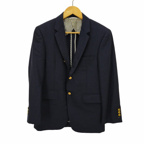 トムブラウン THOM BROWNE 金ボタン紺ブレザージャケット メンズ 1