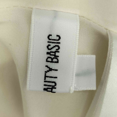 ナチュラルビューティーベーシック NATURAL BEAUTY BASIC ブッチャーマーブルバックルワンピース レディース S