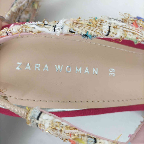 ザラ ZARA ラメツイード フラットパンプス レディース JPN:39