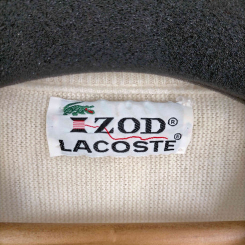 アイゾッドラコステ IZOD LACOSTE 70s 糸巻きタグ ロゴ刺繍パッチ Vネックセーター レディース