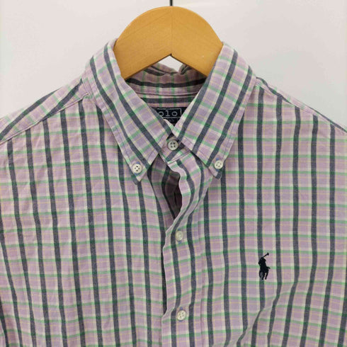 ポロラルフローレン POLO RALPH LAUREN 90S S/S チェック BD コットン シャツ レディース 80
