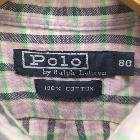 ポロラルフローレン POLO RALPH LAUREN 90S S/S チェック BD コットン シャツ レディース 80