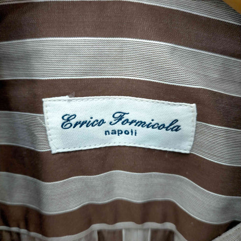 エッリコフォルミコラ ERRICO FORMICOLA ブロードストライプ セミワイド シャツ メンズ 16/41