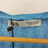 ザラ ZARA Bijou Button Mesh Knit Cardigan ビジュー ボタン メッシュ ニット カーディガン レディース import:M