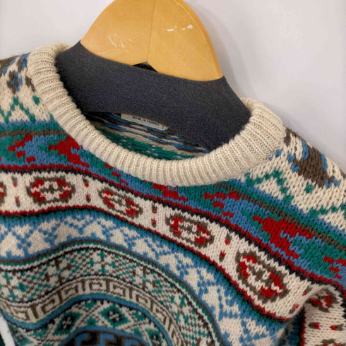 ジプシー Gipsy フランス製 ネイティブ柄 ウールニット メンズ JPN:M