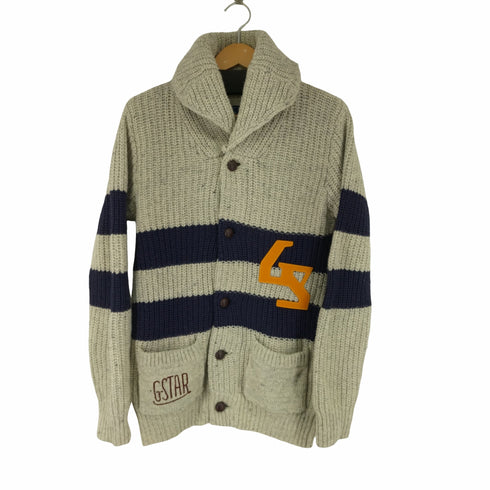 ジースターロー G-STAR RAW ショールカラー ボーダーカーディガン メンズ import:M