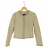 マンゴ MANGO ビジューテープ ジャガードノーカラージャケット レディース import:XS
