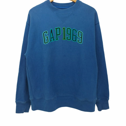 ギャップ Gap ロゴ クルーネックスウェットシャツ 蛍光 刺繍 メンズ JPN:S