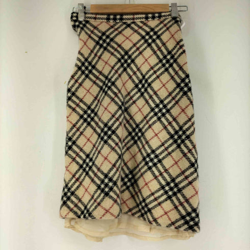 バーバリーロンドン BURBERRY LONDON イタリア製 ノバチェック ウールスカート レディース US 4
